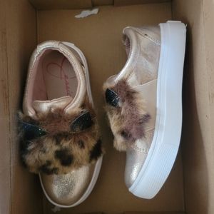 Jessica Simpson gold sneaker